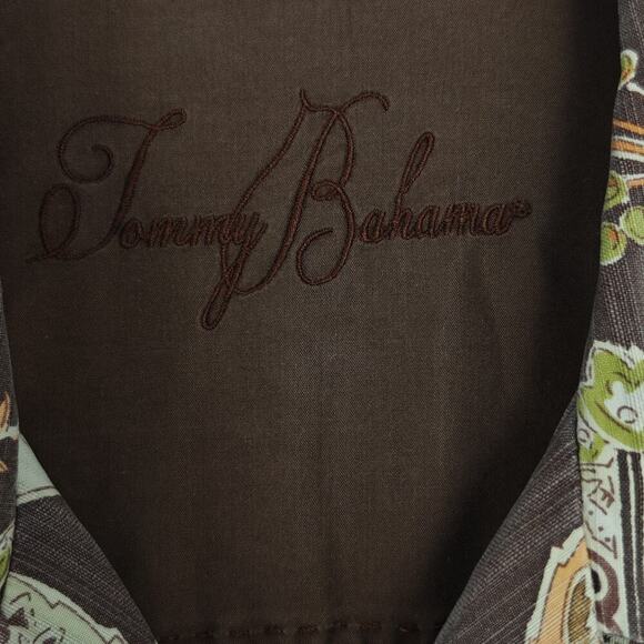 Tommy Bahama Silk Hawaiian Shirt Mens Size XL Autumn Earth Tones Beach Aloha - Picture 2 of 10